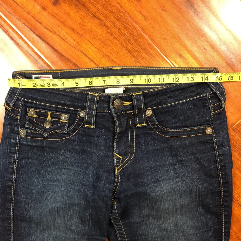 True Religion Serena Skinny Dark Wash Style WCJ-N96CR8 Inseam 29” Size 28 - Picture 7 of 14